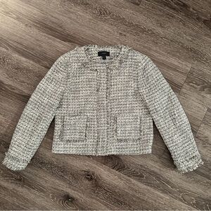 J. Crew Olympia Lady Jacket in Metallic Tweed Fringe Trim